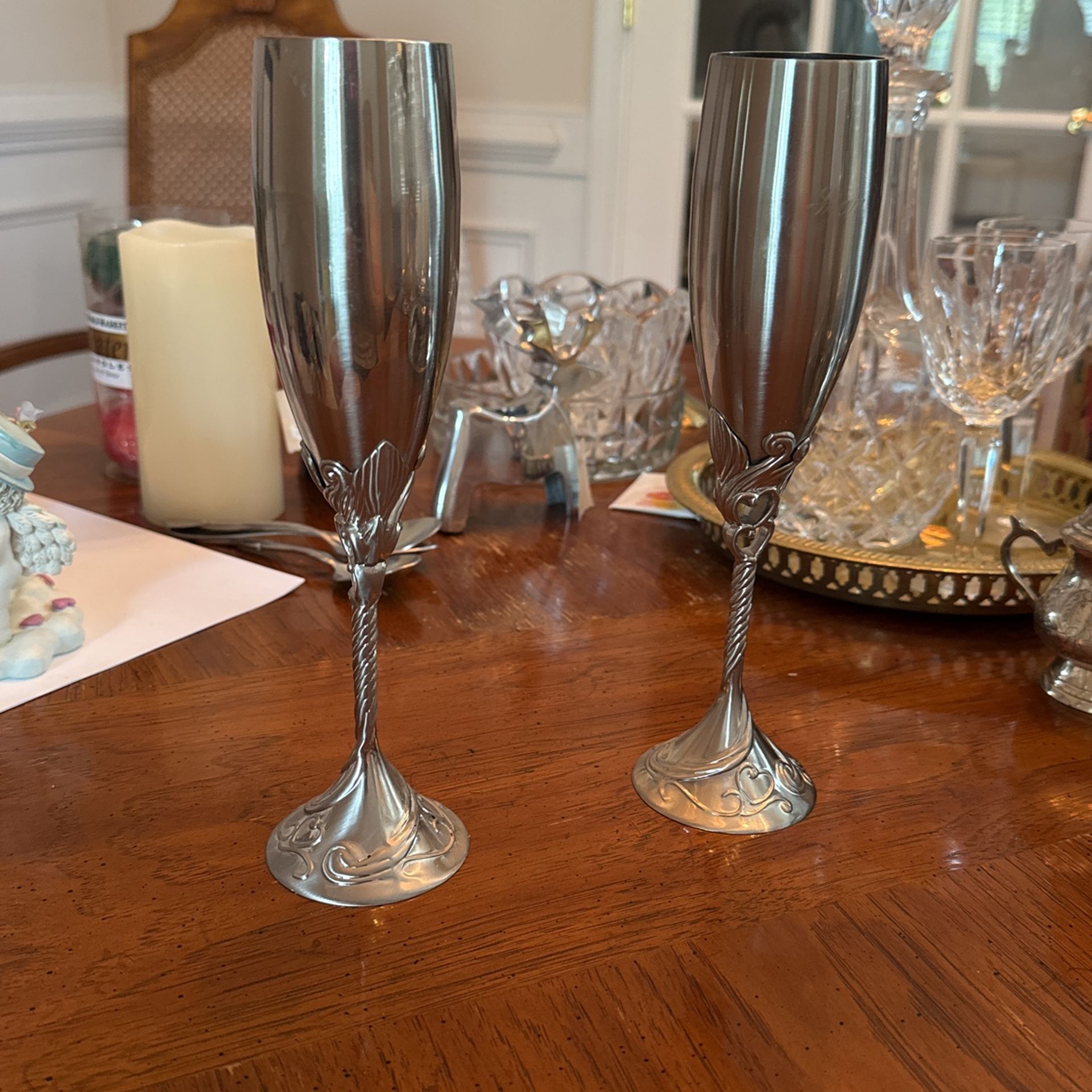 Wedding Goblets Silver Plated.