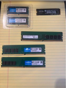 Ram + SSDs for Sale