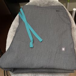 Figs Gray Scrub Pants, Size Xl/T