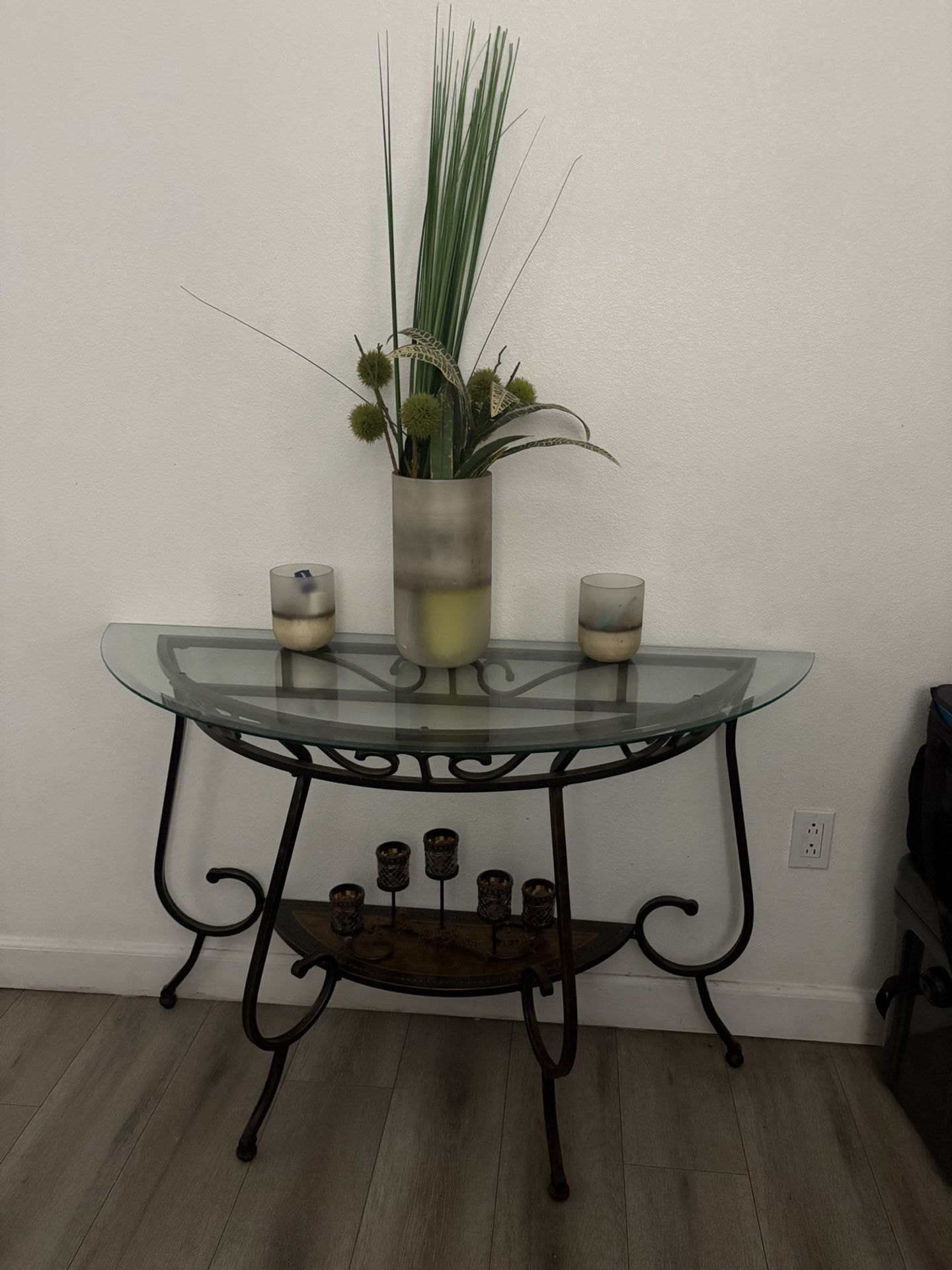 Half Moon Glass Table