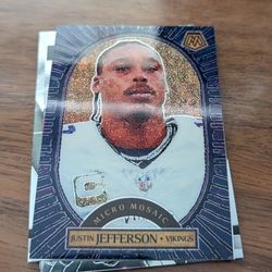 Justin Jefferson 2025 Panini Mosaic Football SP Micro Mosaic Insert Card #9