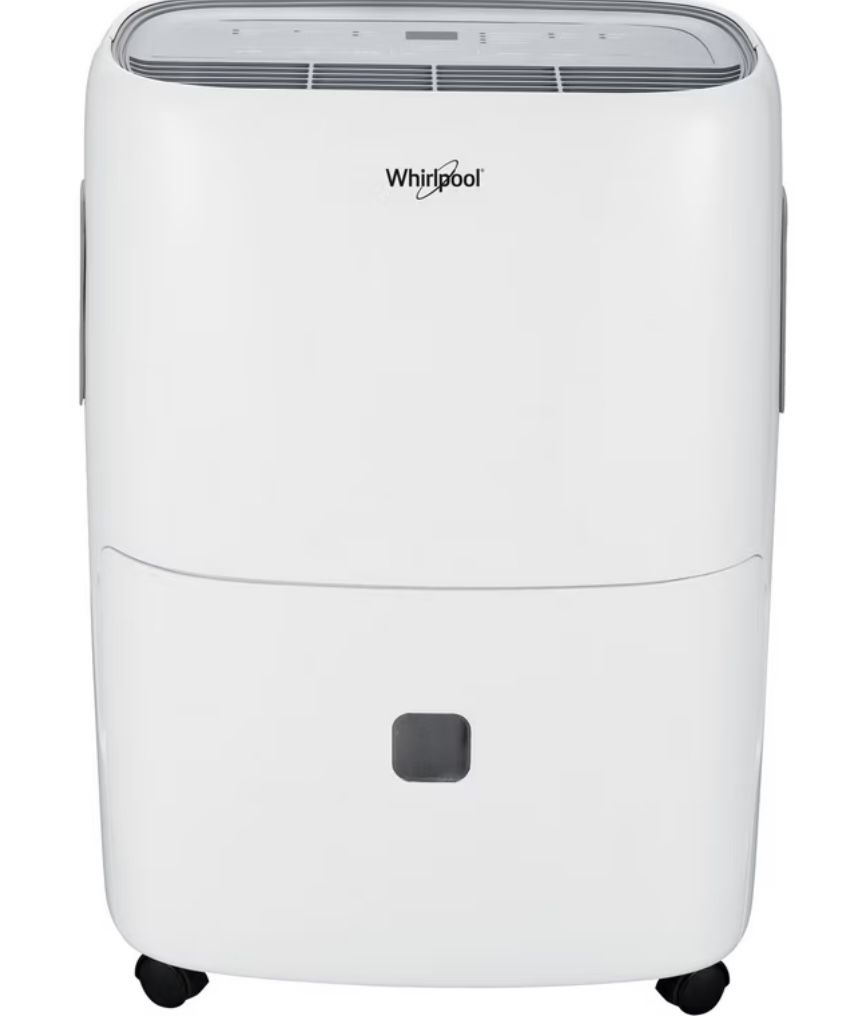 Whirlpool 50 Pt. 4,500 Sq. ft. Dehumidifier in White - Automatic Shut-off, Bucket Full Indicator