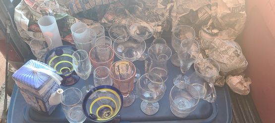 Lot of Glasses crystal glasses for sale.
More than 50 
