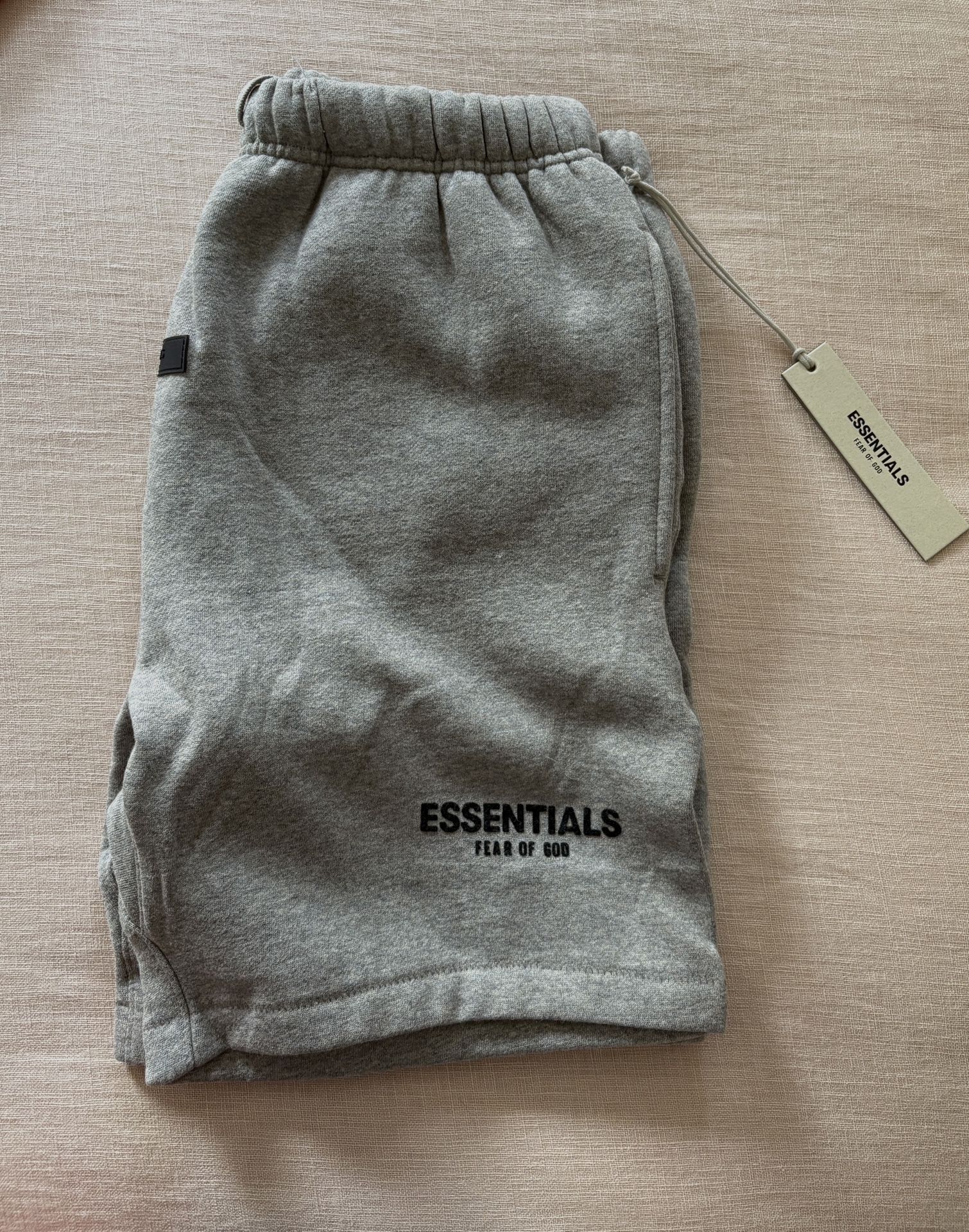 ESSENTIALS Fear Of God Dark Oatmeal Shorts