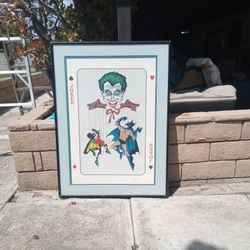 Batman, Robin, Joker Puppet Litho Pic Signed By Bob Kane. 