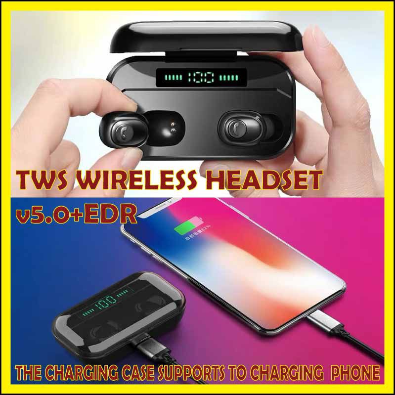 Tws wireless music headset + power bank
