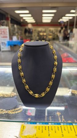 10k Gold Turkish Link Chain Necklace 33.0g