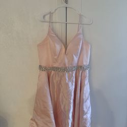 Blush V-Neck Short Formal Dress