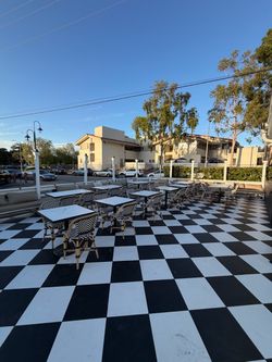 Restaurant tables and chairs