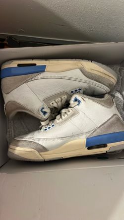 Air Jordan 3 White University Blue Sneakers
