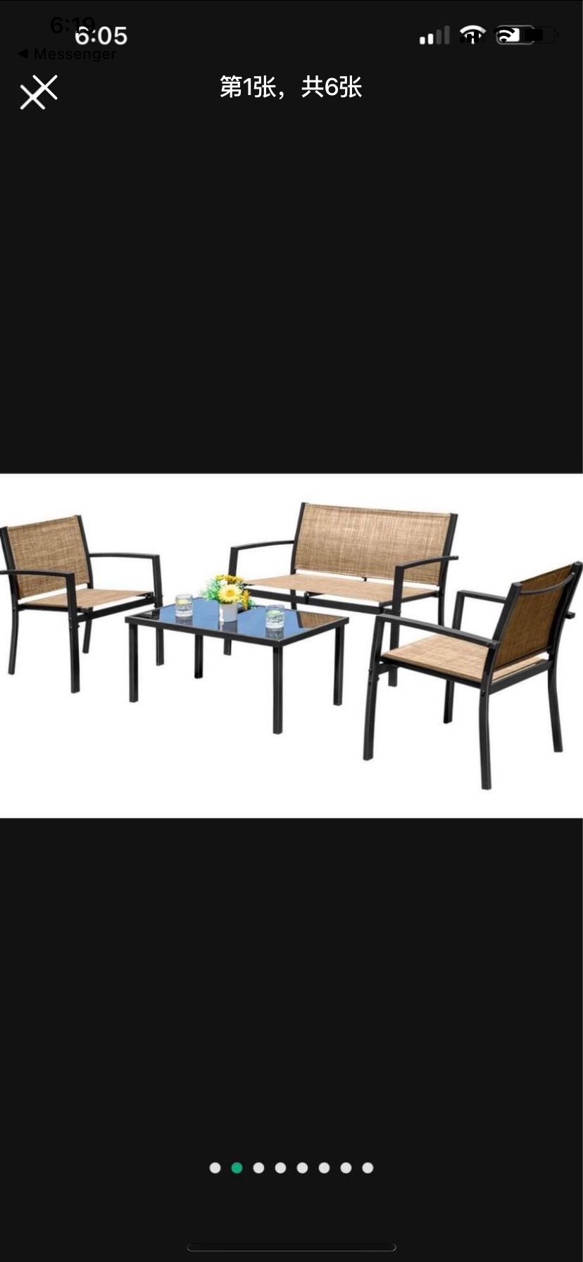 4 Pieces Patio Furniture Set 