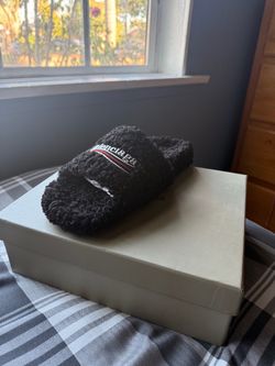 Balenciaga Furry Slide Sandals