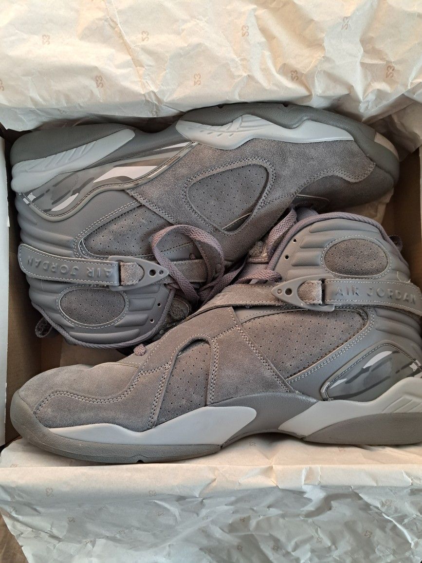 Jordan Retro 8 Cool Grey Size 13