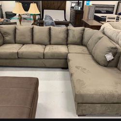 Mocha Darcy Modern Cozy Sectional With Chaise 👉 Color Options 👍 Brand New 🤩 