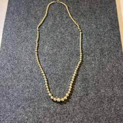 Gold-tone Beads On A Chain Necklace 