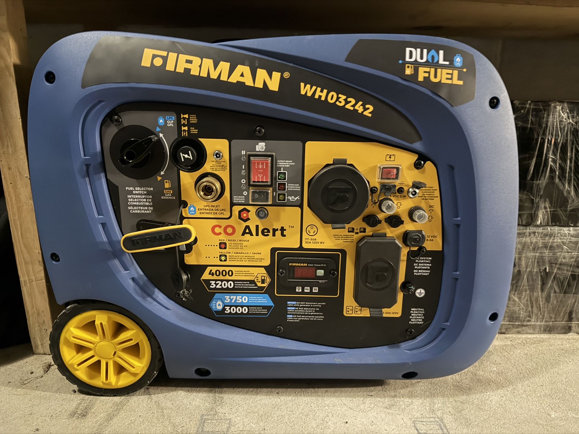 Firman WH03(contact info removed) Watt Dual Fuel Generator 