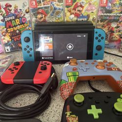 Nintendo Switch 7 Games And Extra Controllers