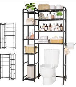 (2736)Over Toilet Storage Rack, 68.7" H 9-Tier Adjustable Side Shelves
Bathroom, Small Bathrooms, Apartments, Rental Homes, Space Saving, Adjustable S