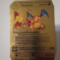 Golden Charizard Pokemon Card