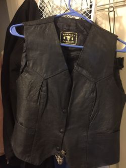 Ladies Leather Riding Vest. Size L