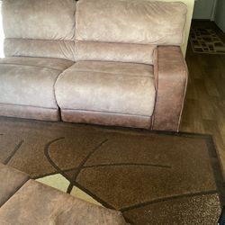 Tan & Brown Sectional 