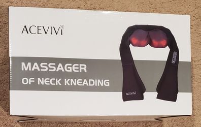 Neck & Shoulder Massager 16 Deep Kneading Balls Shiatsu Massage Pillow with Heat, Adjustable Intensity for Back, Legs, Feet and Abdomen