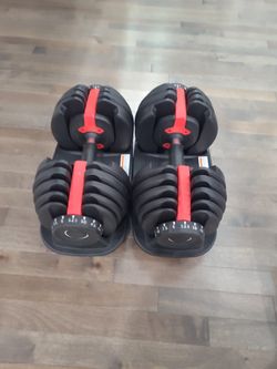 2x 52.5lb Adjustable Dumbbells