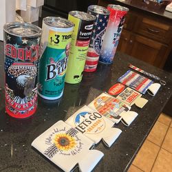 Customize tumblers, Cozies & Keychains 