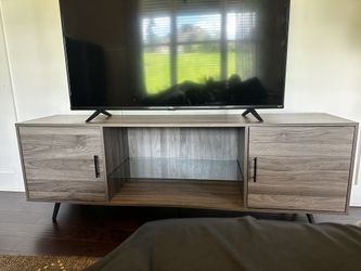 Walker Edison Nora 70” TV Stand – Slate Grey