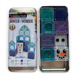 MagnaTiles Winter Wonderland Magnetic Puzzle Game USED MISSIG ONE ARCH