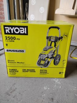 $175 Ryobi electric pressure washer 2500 PSI brushless
