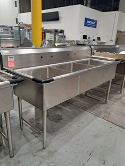 ❄️🎄HOLIDAY DEAL! 💧NSF COMMERCIAL 3 COMPARTMENT SINK (Fregadero de 3 Compartimentos)🎄❄️