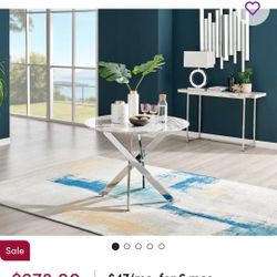 Cost Way White Marbel Dining table