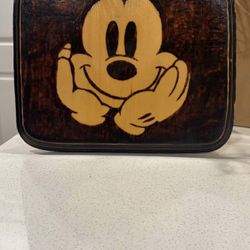 Handcrafted Mickey Wood Burn