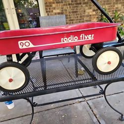 Radio Flyer Durable All Steel Seamless Body Wagon Featuring Original and Classic Iconic Design for Kids Ages 1 year old and up, Red
