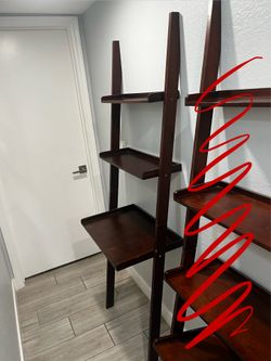 Ladder shelf desk