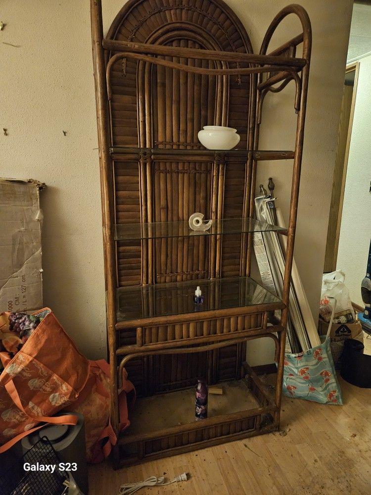 Rattan Shelving Unit