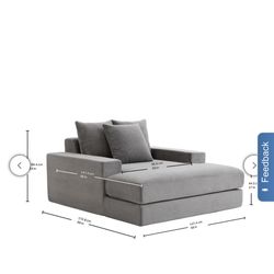 Sealy Calin Upholstered Foam Lounger