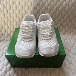 Bottega Veneta White Lace Up Low Top Athletic Sneakers Solid Pattern