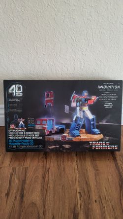4D Build Transformers Optimus Prime 3D Puzzle Model Kit with LED Lights New ( Price Firm!)