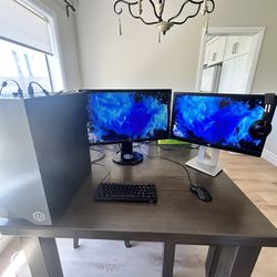 Full Gaming PC Setup - Ryzen, RX5700XT, 144hz Monitor, AlO Water Cooling, & More - Ready to Game