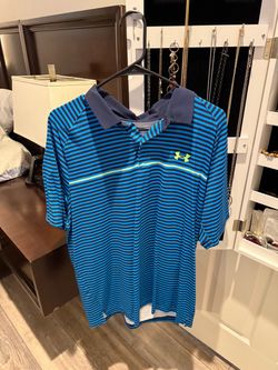 Under Armour Striped Golf Polo Shirt XL