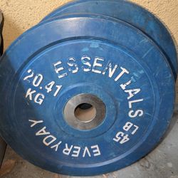 Ohio Deadlift Bar , Bumper Plates , And Workout Bench