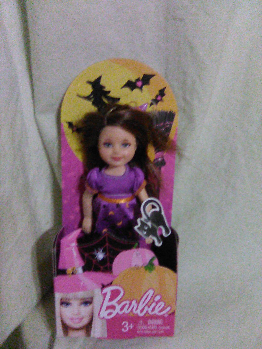 Barbie Halloween Chelsea doll with cat
