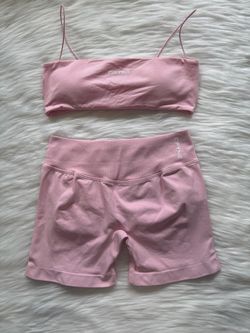 DFYNE Pink Two-Piece Activewear Set