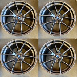 New 19 Inch BMW M-Sport Style Rims Wheels 19x9.5 +41 (5x120) Squared Set CB: 72.6