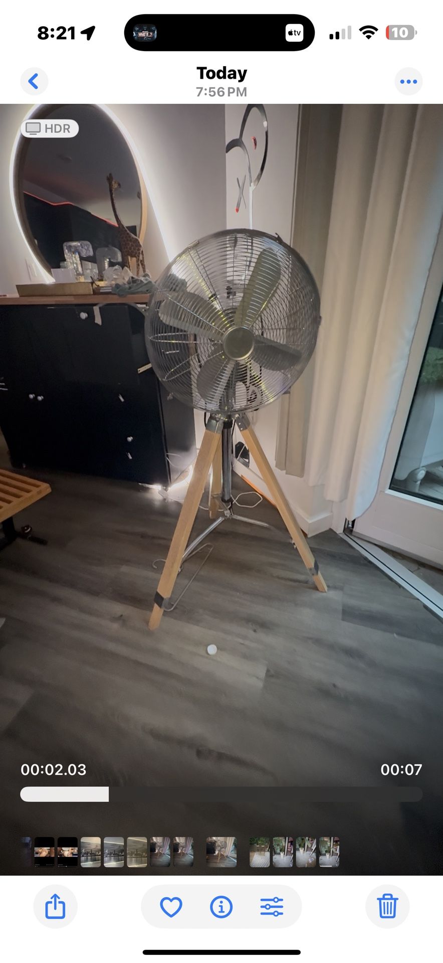 Wood Metal Silver Fan