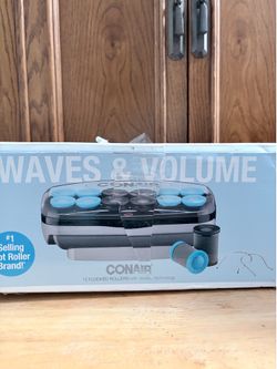 Conair Waves & Volume 12 Flocked Hot Rollers Set