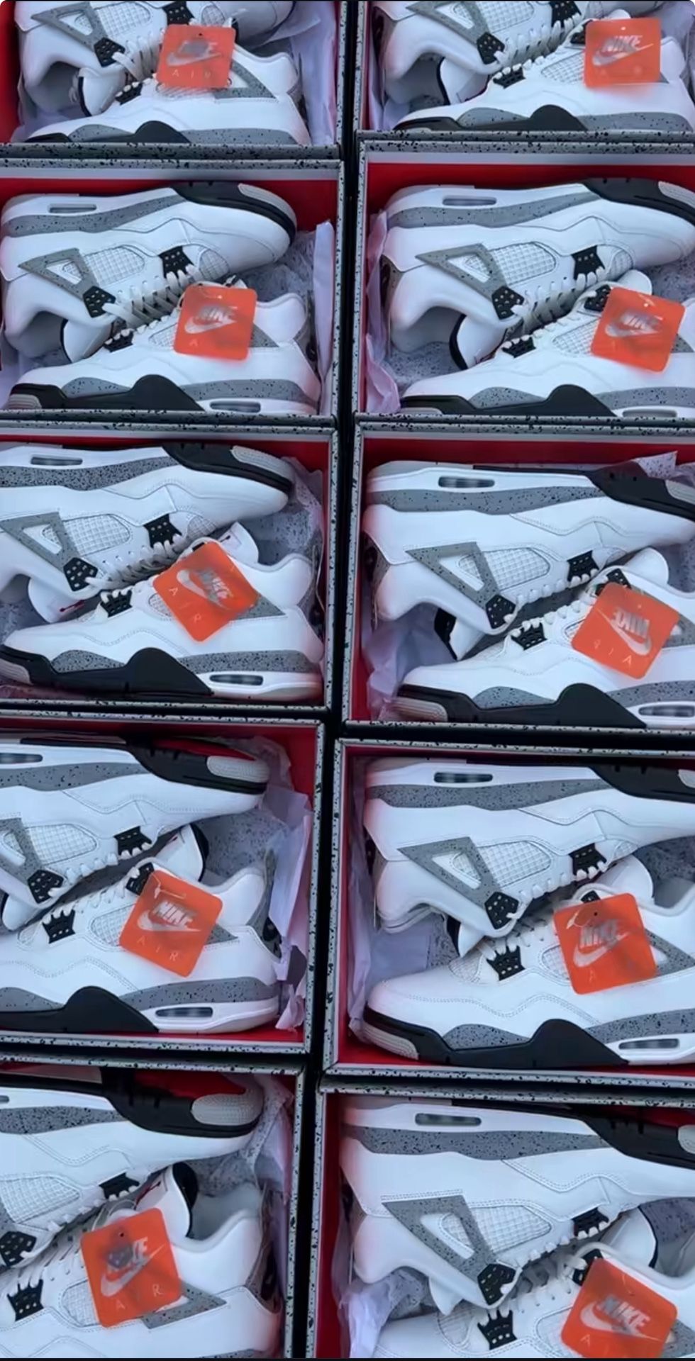 Jordan 4 White Cement Size 8, 8.5, 9, 9.5, 10, 10.5, 11, 11.5, 12, 13, 14