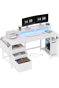 Lufeiya White 55” Computer Desk